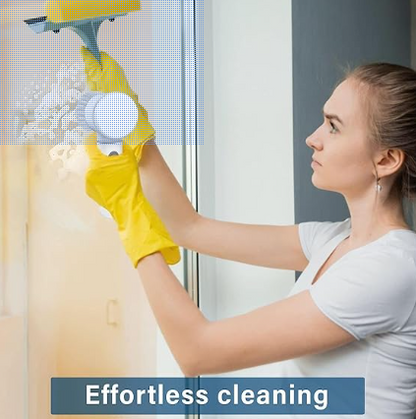 Multi-Functional Electric Cleaning Brush 5 in 1 Magic Power Scrubber Household Cleaning Tools Spin Scrubber with Buffer Polisher, for Bathroom, Shower, Tub, Kitchen Floor